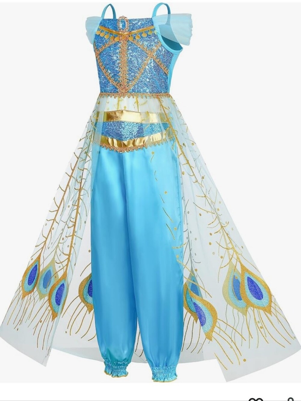 Jasmine Princess Halloween Girls Dress Outfit Costume Sz US 5-6